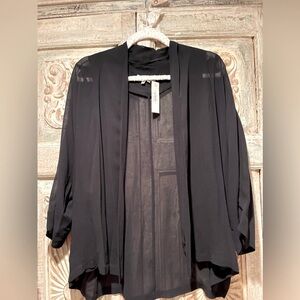 Gerard Darrel 100% Silk Open Cardigan with Pockets Size 14